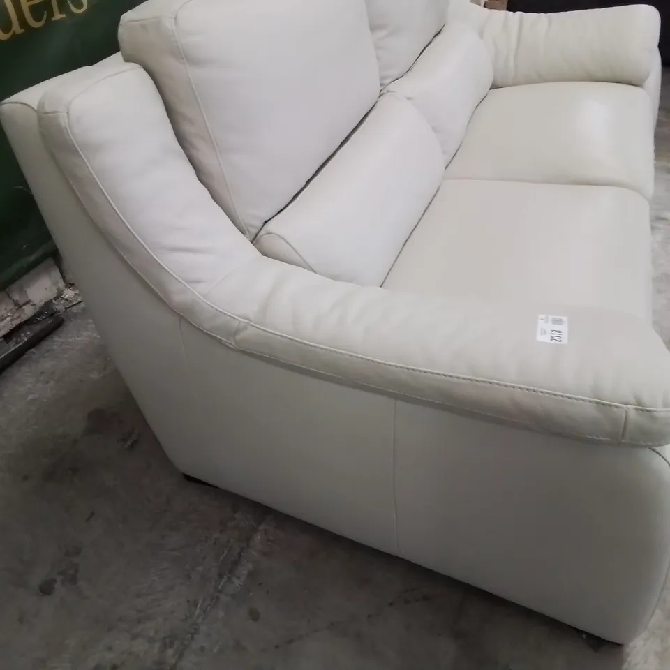 QUALITY ITALIAN DESIGNER DEGANO THREE SEATER SOFA CREAM LEATHER 