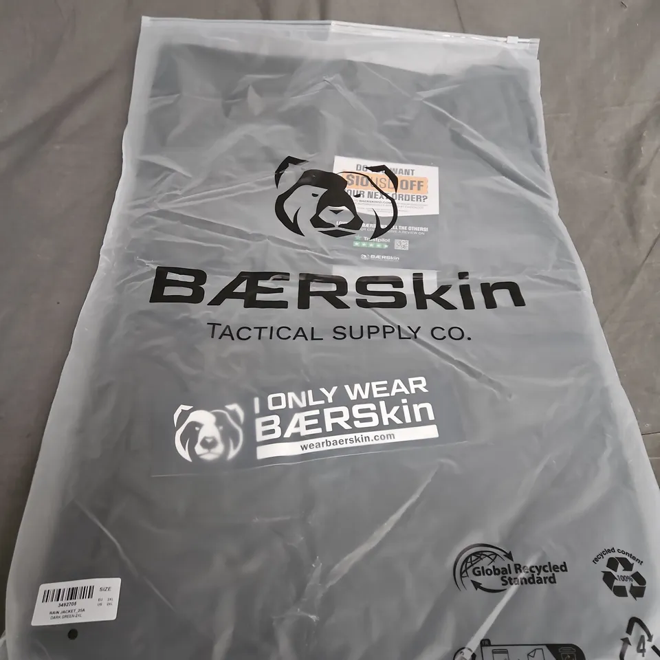 BAGGED BAERSKIN RAIN JACKET - SIZE 2XL
