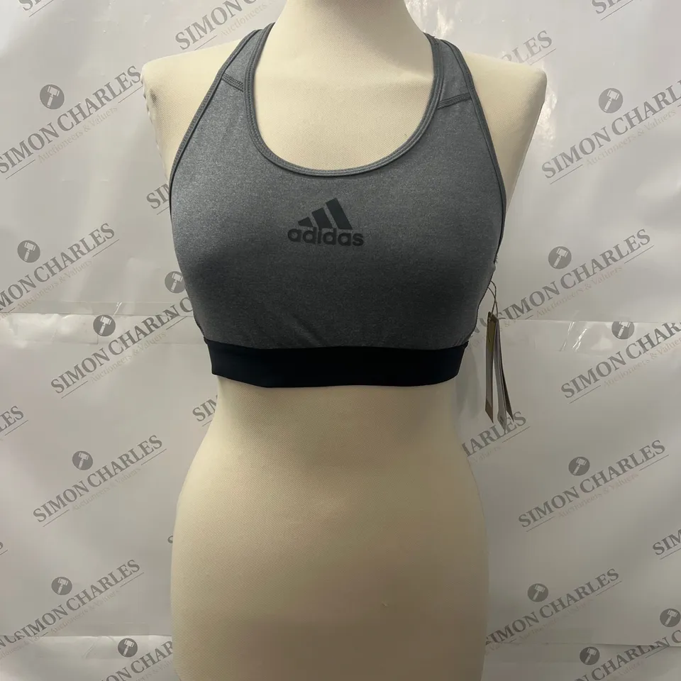 ADIDAS PADDED SPORTS BRA IN GREY SIZE L
