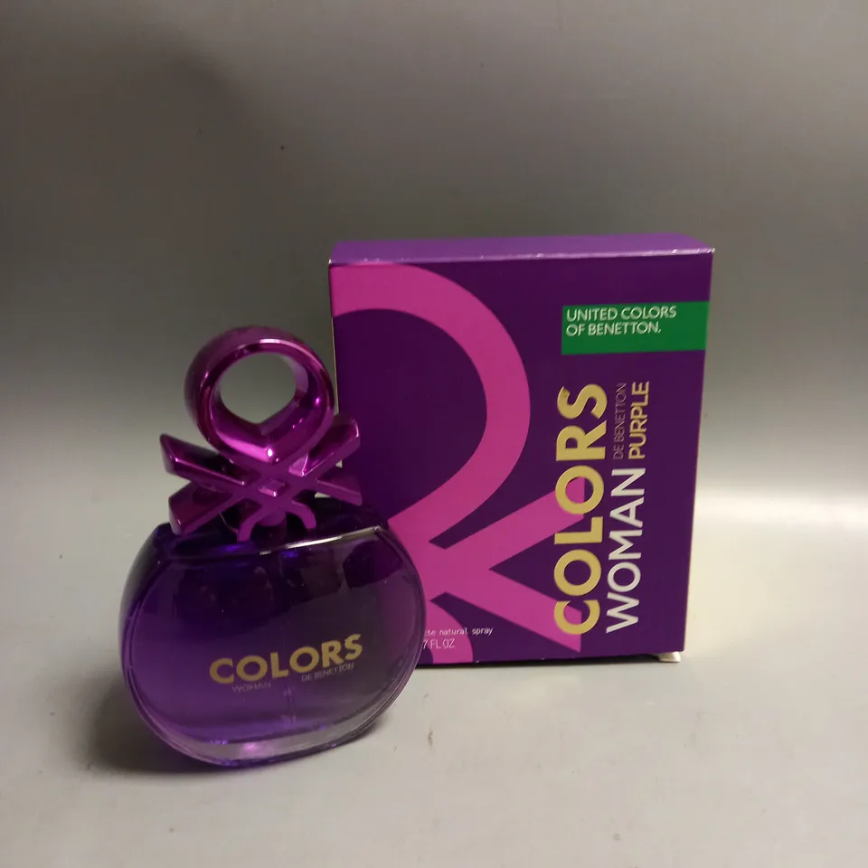 BOXED UNITED COLORS OF BENETTON COLORS WOMAN PURPLE EAU DE TOILETTE SPRAY 80ML