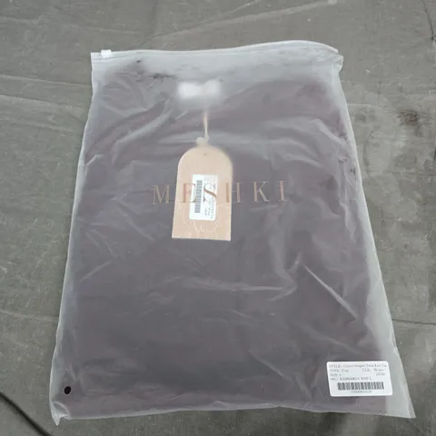 CULVER DRAPED TWIST KNIT TOP – WINE, SIZE L