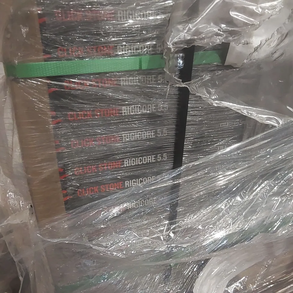 PALLET CONTAINING A VERY LARGE QUANTITY OF BRAND NEW CLICK STONE RIGICORE 5.5 TILE/465 X 760MM LUXURY VINYL TILE FLOORING