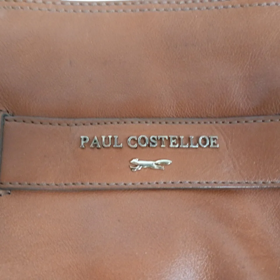 PAUL COSTELLOE LEATHER HANDBAG – BROWN