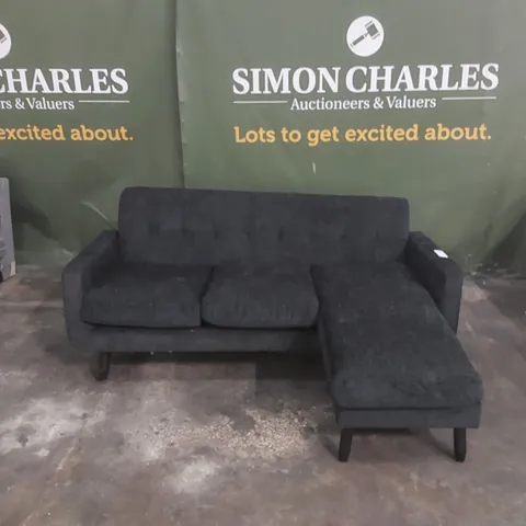 QUALITY DESIGNER 3 SEATER FABRIC UPHOLSTERED CORNER SOFA