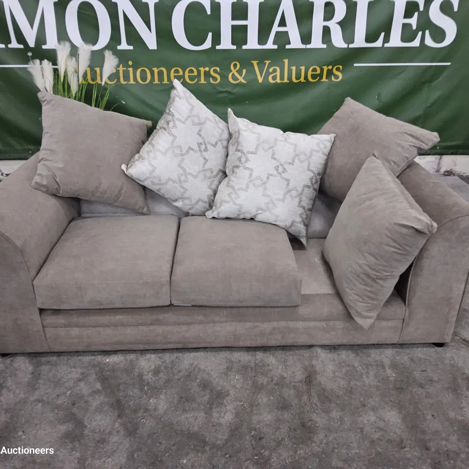 DESIGNER ARABELLA 2 SEATER SOFA WITH SCATTER CUSHIONS FASN FABRIC 