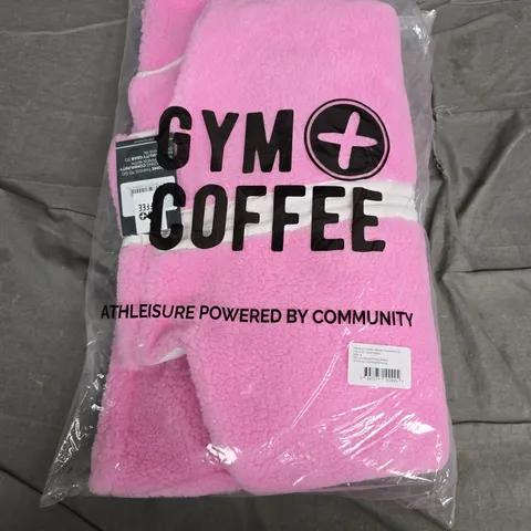BAGGED GYM+COFFEE INDUSTRY FLEECE HALF ZIP – COTTON CANDY PINK, UK M