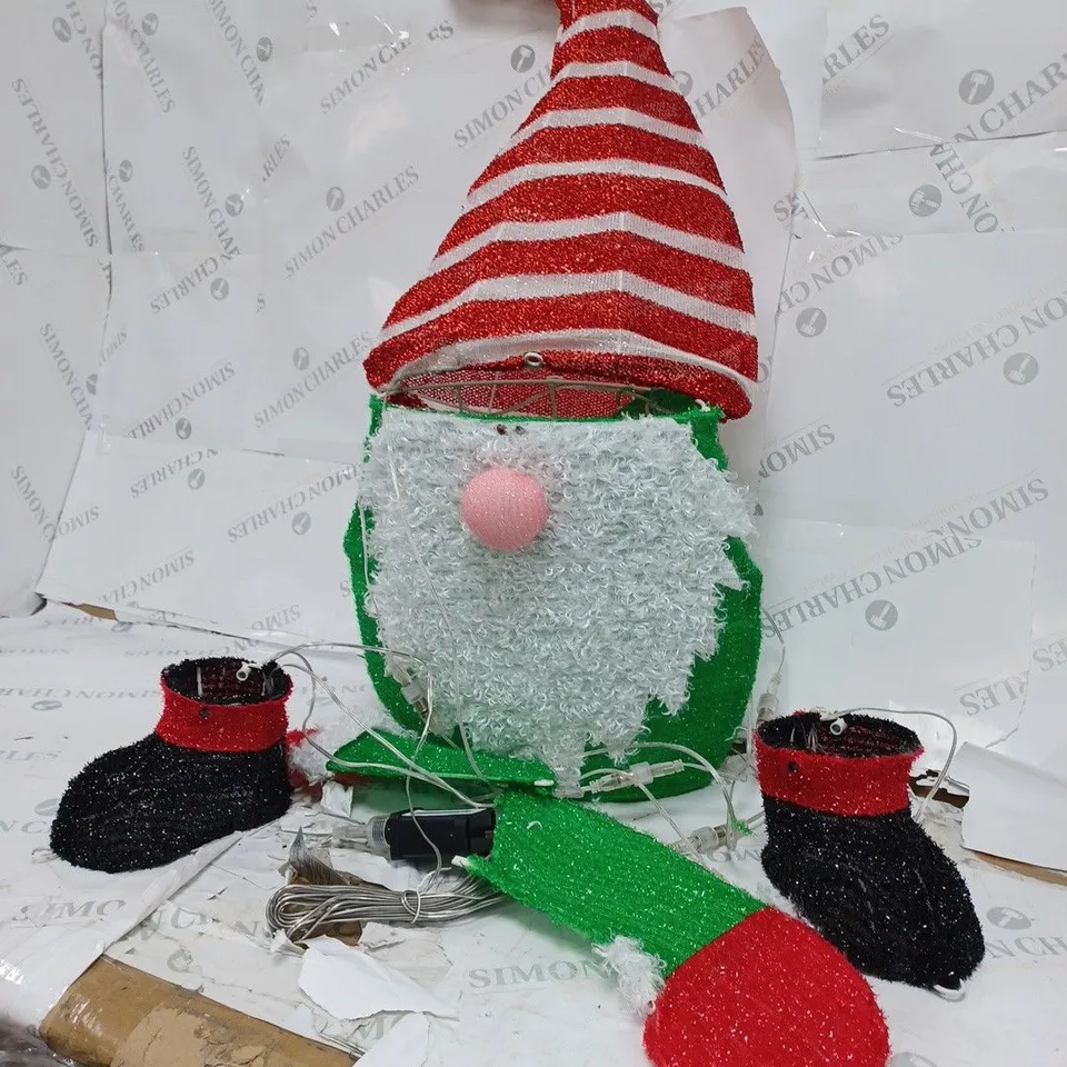 FESTIVE INDOOR/OUTDOOR LARGE PRE-LIT GNOME