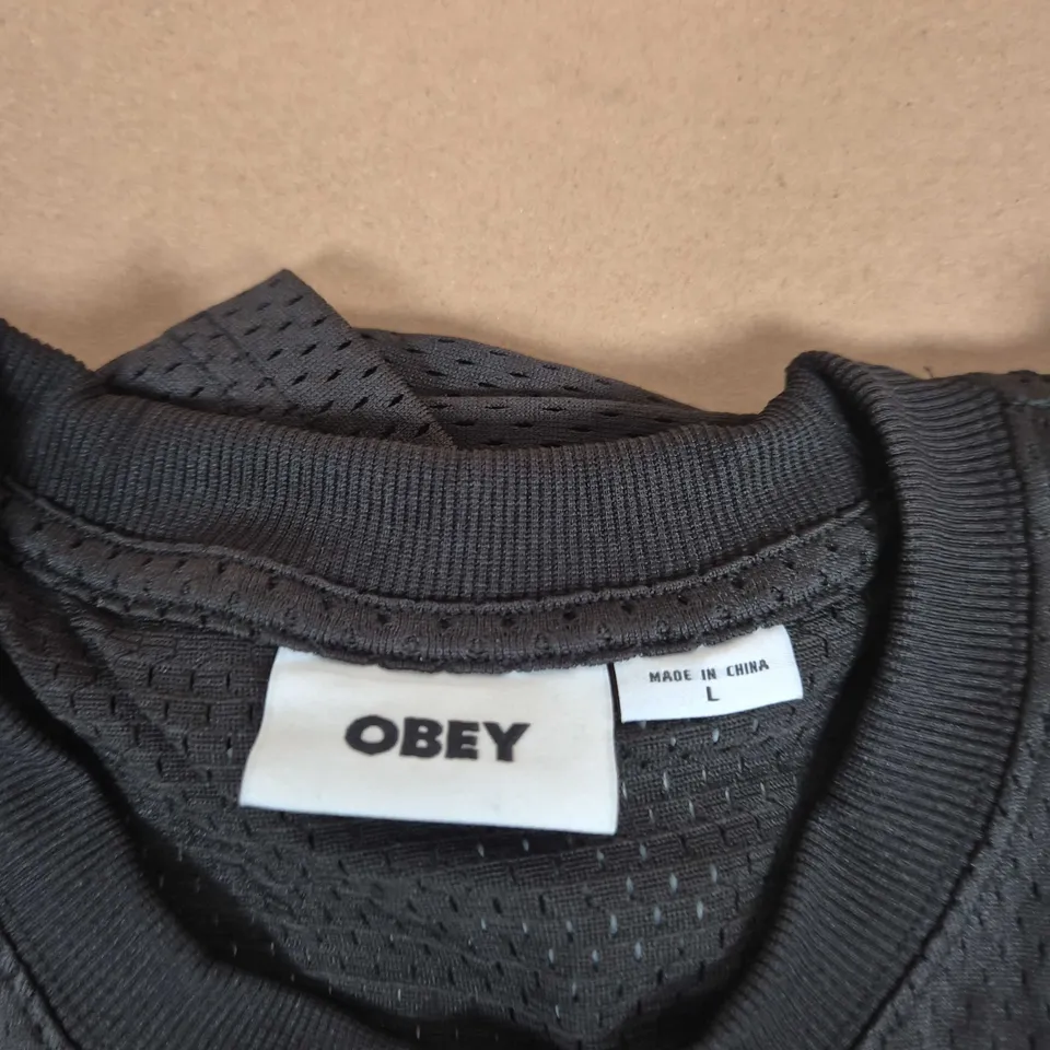 OBEY T-SHIRT – BLACK – SIZE L