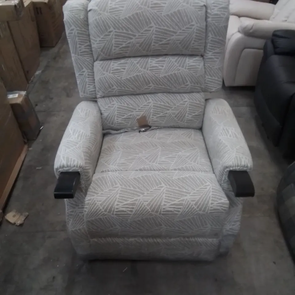 DESIGNER POWER RECLINING FABRIC EASY CHAIR 