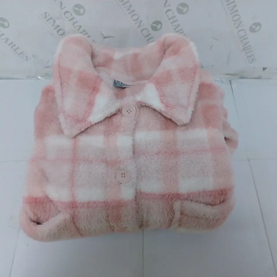 COZZEE HOME PLUSHSOFT SHACKET IN PINK CHECK SIZE 2X