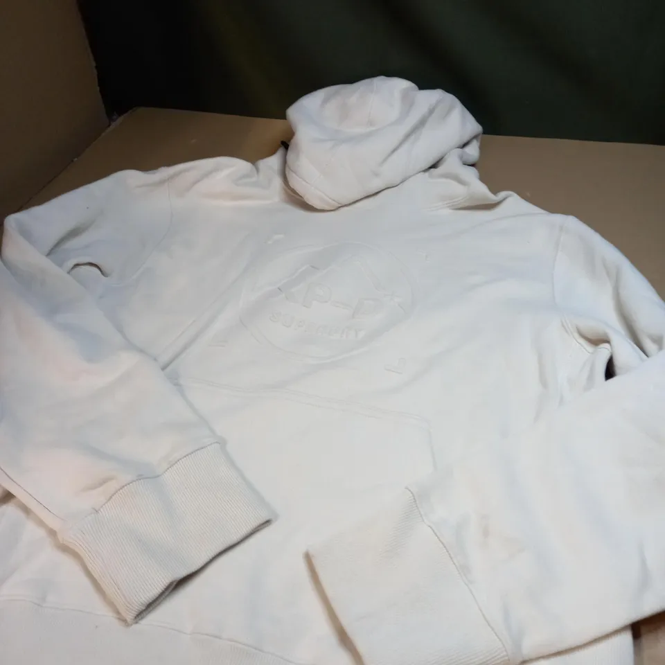 CREAM SUPERDRY JUMPER SIZE L 