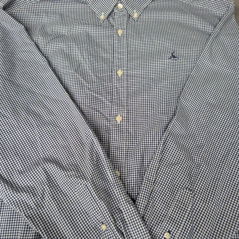 CHARLES TYRWHITT CLASSIC FIT NON-IRON SHIRT – BLUE/WHITE GINGHAM, UK XXL