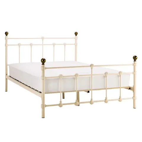 BOXED 135CM ATLAS BED FRAME - CREAM (1 BOX)