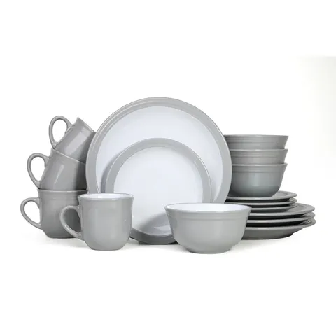 BOXED HELENE 16 PLACE STONEWARE DINNERWARE SET - SERVICE FOR 4