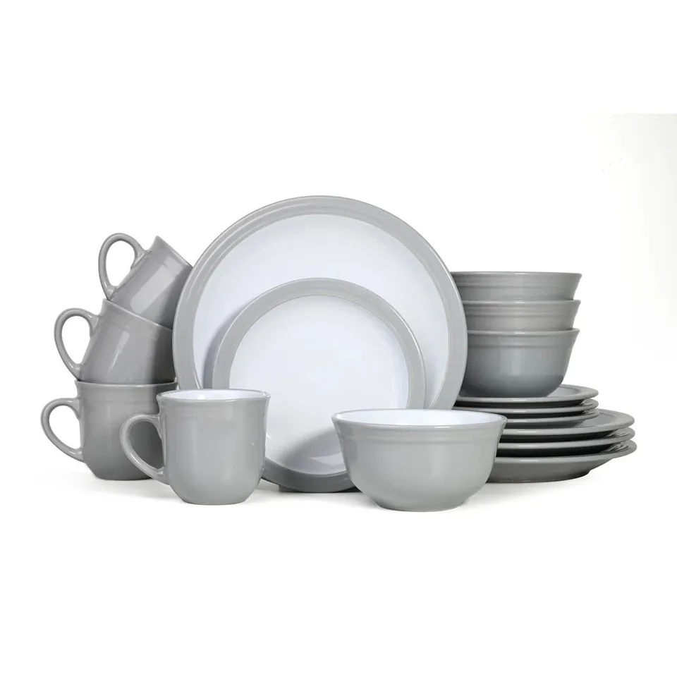 BOXED HELENE 16 PLACE STONEWARE DINNERWARE SET - SERVICE FOR 4