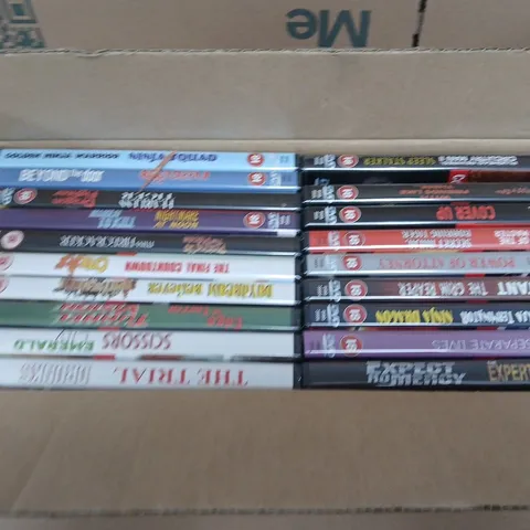 BOX OF APPROX 15 ASSORTED DVDS 