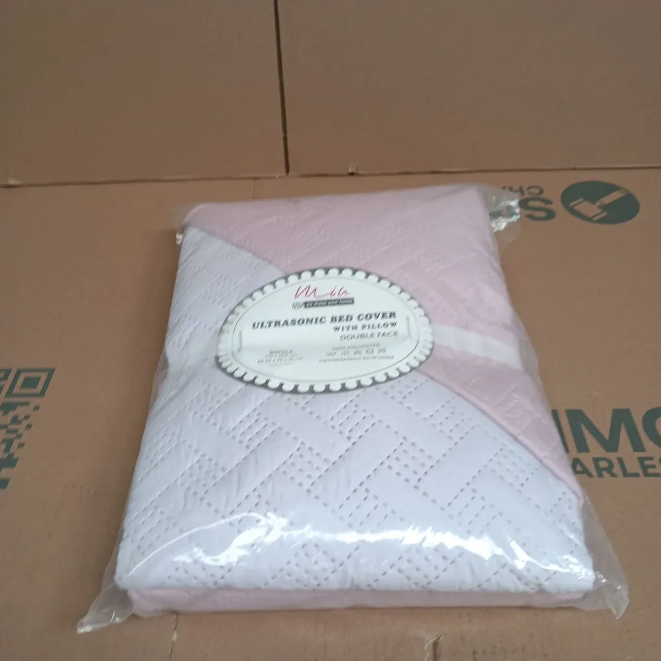 ULTRASONIC BED COVER WITH PILLOW DOUBLE FACE SINGLE