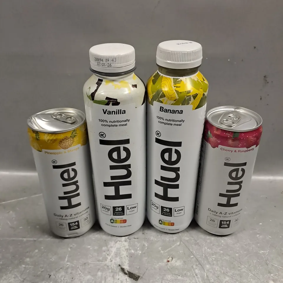 10 X ASSORTED HUEL FOOD SUPPLEMENT DRINKS 