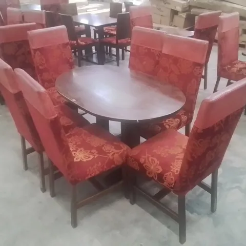 PUB RESTAURANT DINING TABLE WITH 6 CHAIRS