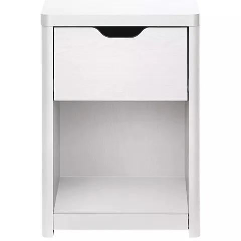 ASPEN 1 DRAWER BEDSIDE CHEST WHITE OAK
