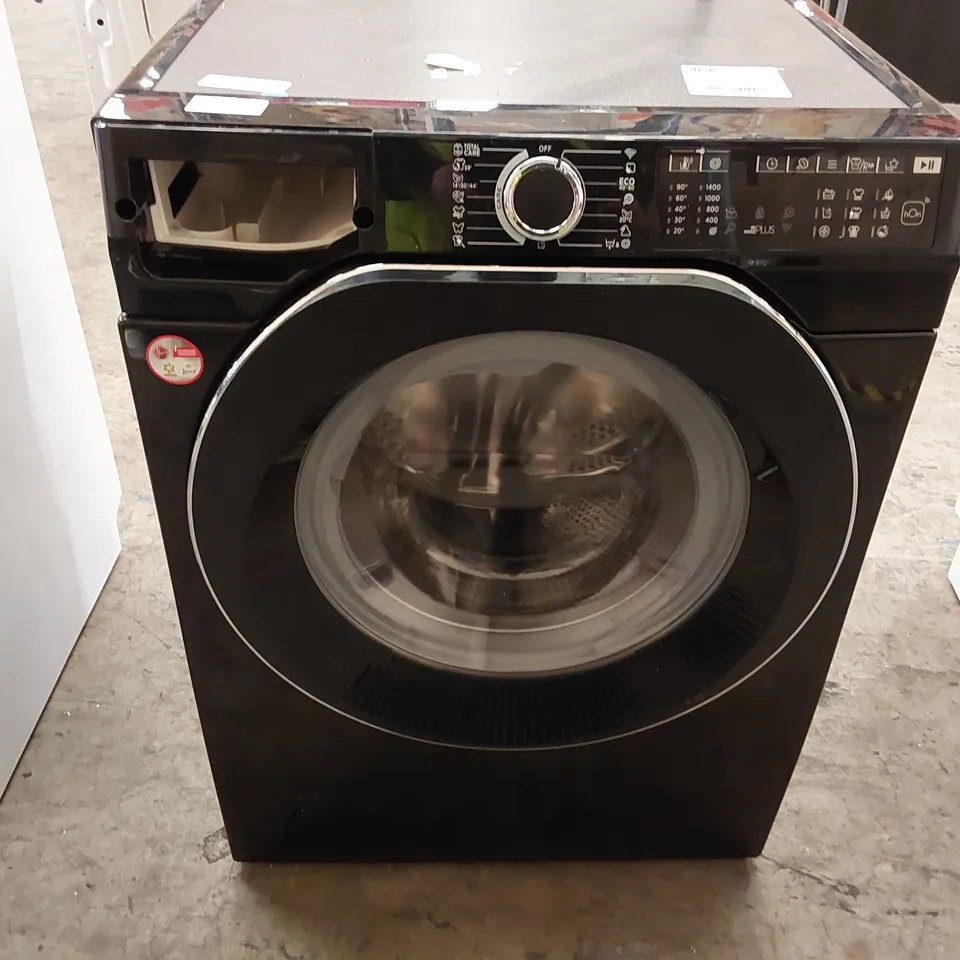 HOOVER H-WASH 500 HW414AMBCB FREESTANDING WASHING MACHINE, LARGE CAPACITY, A RATED, 14 KG, 1400 RPM, BLACK, DECIBEL RATING: 53, EU ACOUSTIC CLASS: A