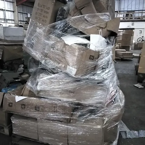 PALLET OF ASSORTED PRODUCTS AND HOUSEHOLD GOODS TO INCLUDE;SHOERACK,ELECTRIC PUMP,GORILLA FILLER