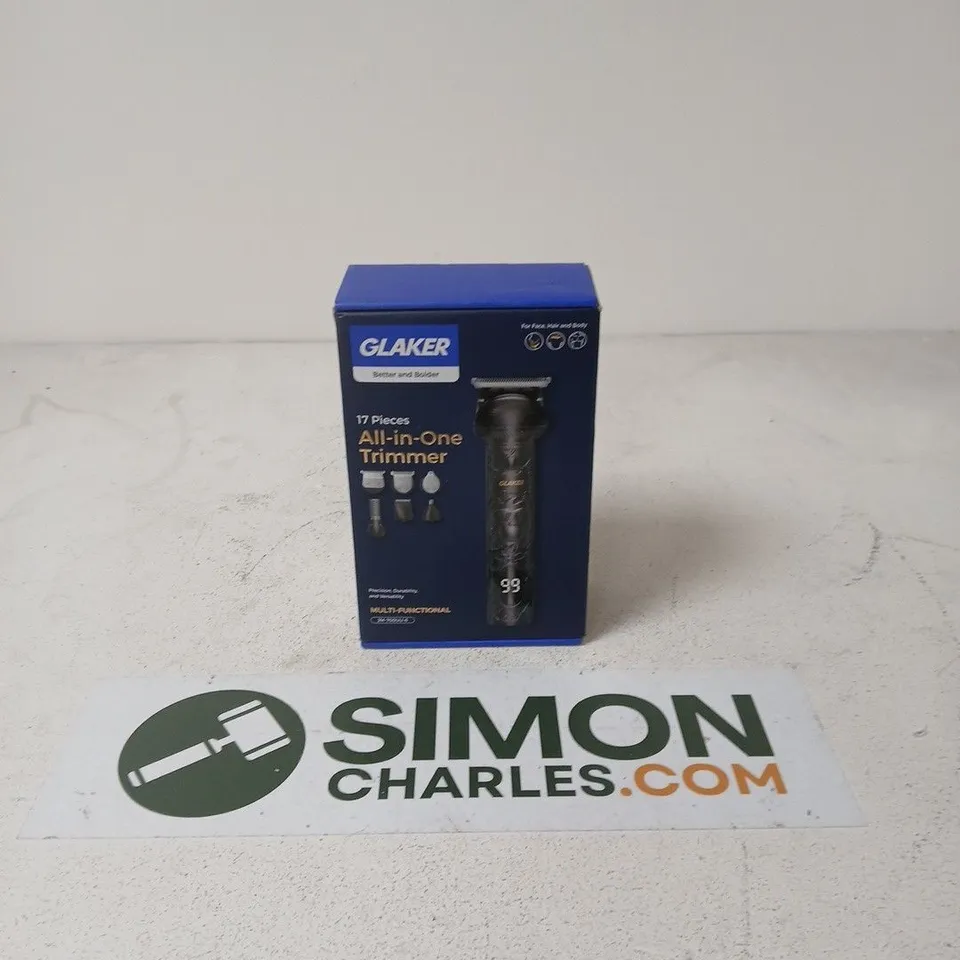 GLAKER 17-PIECE ALL-IN-ONE TRIMMER – FOR FACE, HAIR & BODY (BOXED)