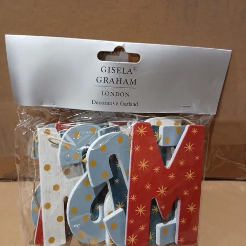 SIX GISELA GRAHAM LONDON DECORATIVE GARLAND – LETTER BANNER