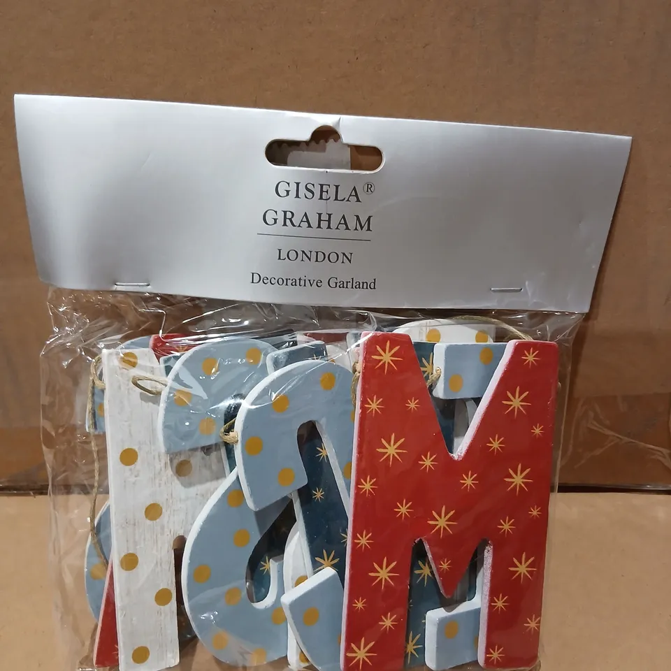 SIX GISELA GRAHAM LONDON DECORATIVE GARLAND – LETTER BANNER