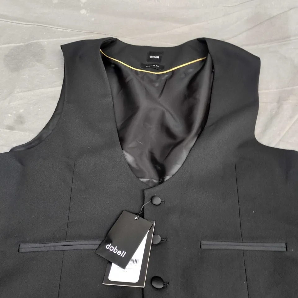 DOBELL BLACK WAISTCOAT – SIZE L (MEN'S FORMAL WEAR)