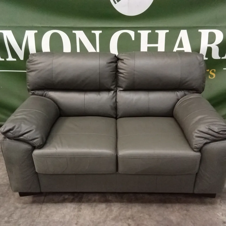 DESIGNER 2 SEATER FAUX LEATHER SOFA 
