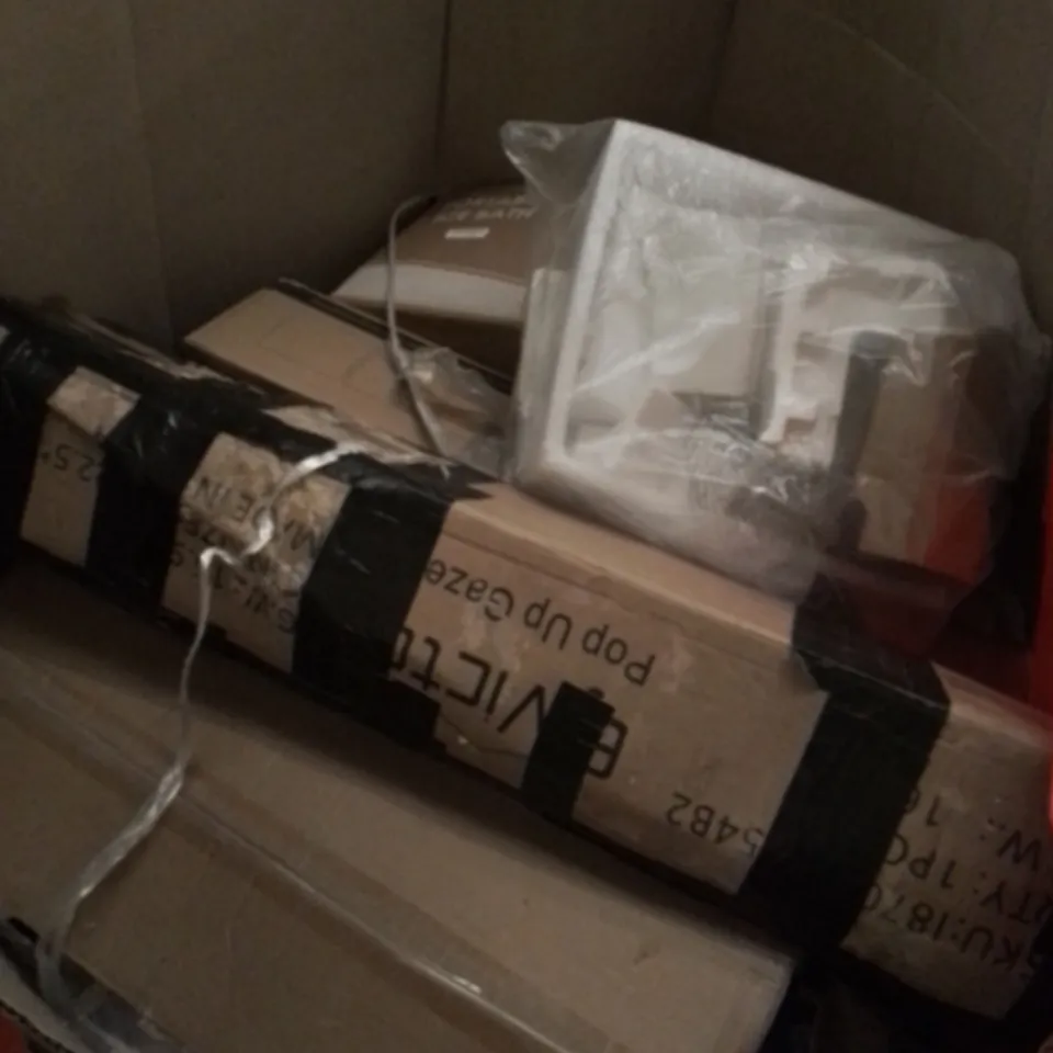 PALLET OF APPROXIMATELY ASSORTED HOUSEHOLD ITEMS TO INCLUDE PORTABLE ICE BATH , GAZEBOS AND SPORTS BIKES
