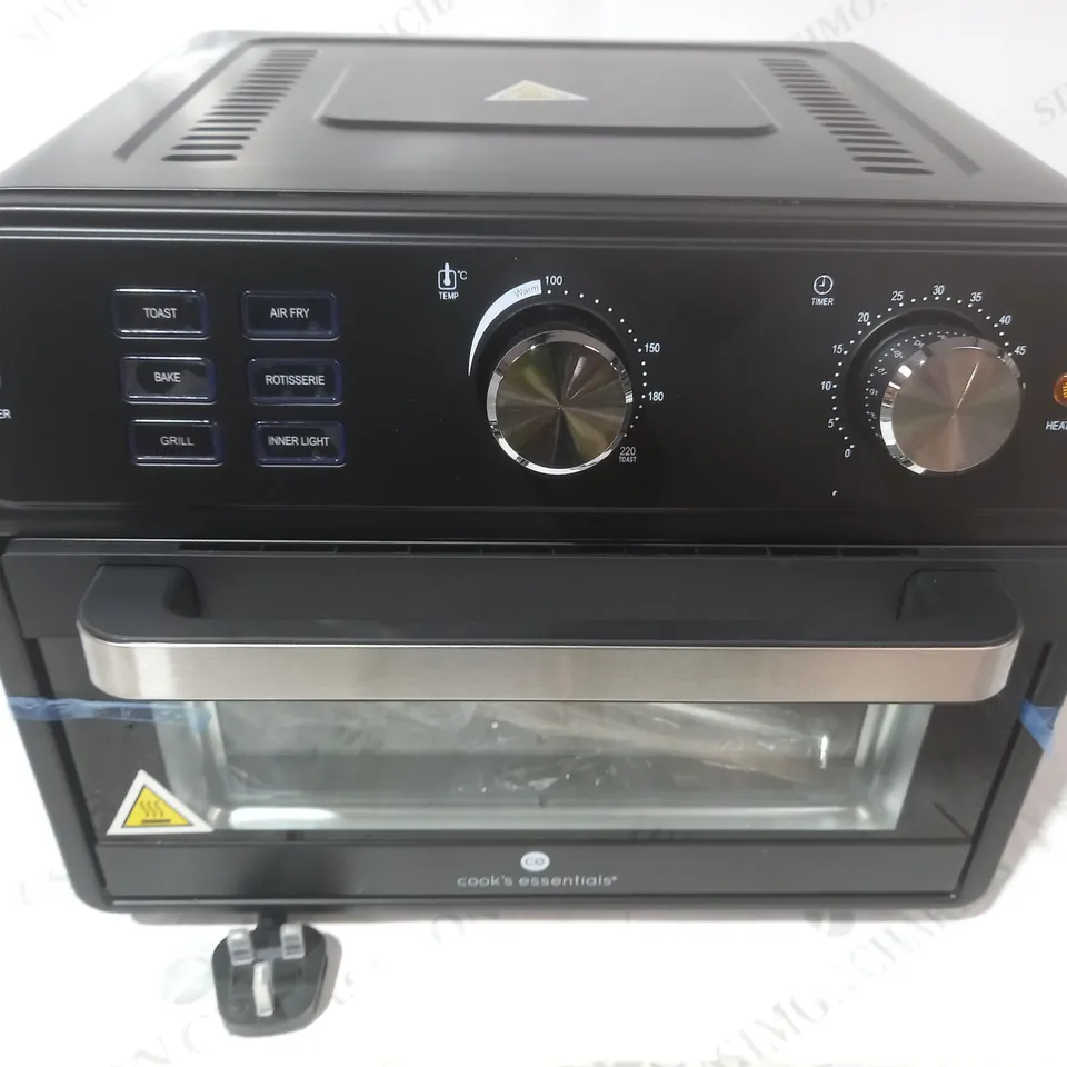 BOXED COOK'S ESSENTIAL 21-LITRE AIRFRYER OVEN IN BLACK 