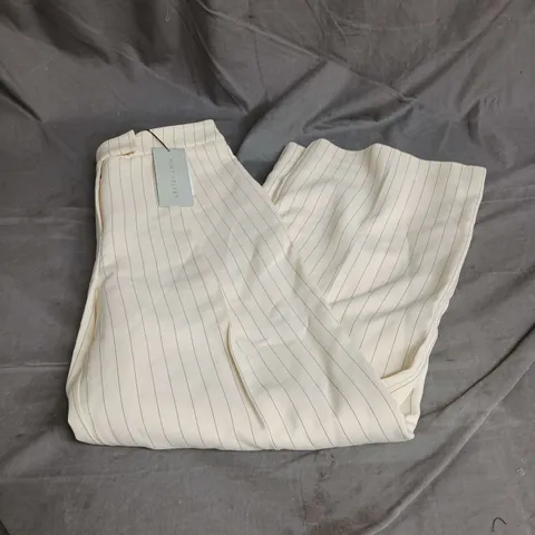 MINT VELVET PINSTRIPE TROUSER IN YELLOW SIZE 8S