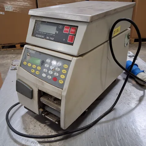 HERBERT BC-702 CHECK-WEIGHING SCALE & LABELER