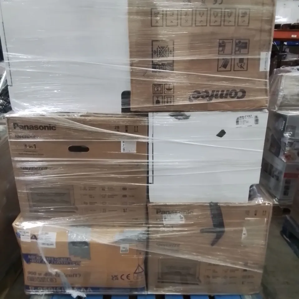 SHARP COMBINATION MICROWAVE 40 LITRE 900 WATT, 2X PANASONIC NN-CF87LBBPQ 31L COMBINATION MICROWAVES AND 3X COMFEE TD602E-W FREESTANDING DISHWASHERS - UNPROCESSED RAW RETURNS