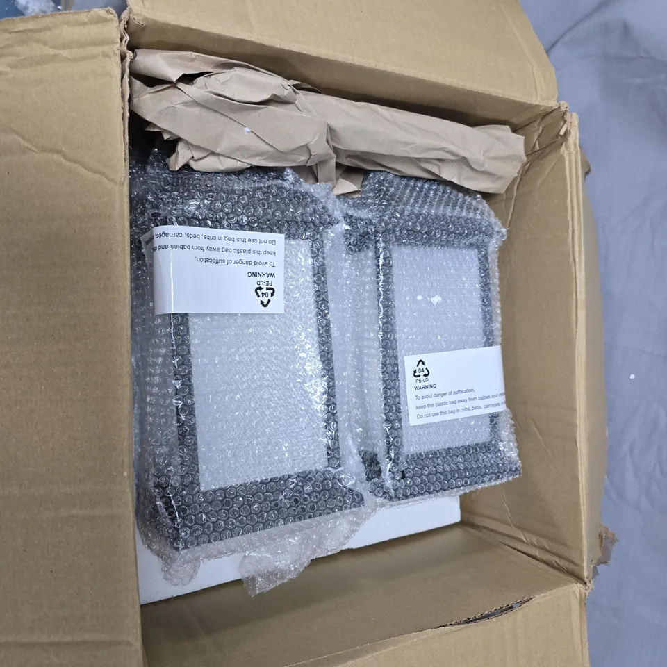 HOME STORIES SET OF 2 INDOOR / OUTDOOR LED EFFECT LANTERNS