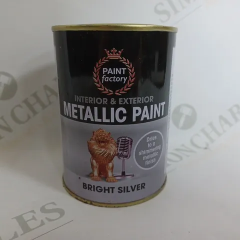 BOX OF 12 PAINT FACTORY METALLIC PAINT BRIGHT SILVER