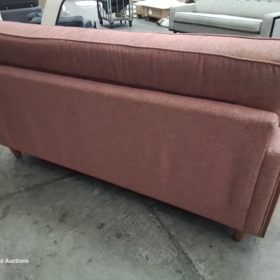 QUALITY BRITISH DESIGNER & MANUFACTURED G PLAN VINTAGE 59 SMALL SOFA FIZZLE RHUBARB FABRIC 