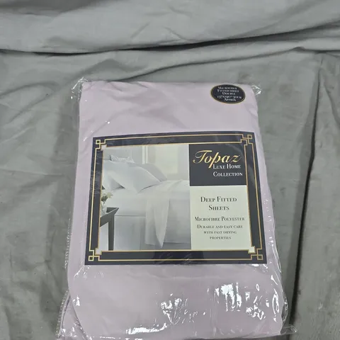 BOX OF APPROX 30 LAVENDER BEDDING TEXTILES DEEP FITTED SHEETS