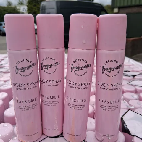 PALLET OF APPROXIMATELY 4800 BOTTLES OF DESIGNER FRAGRANCES BODY SPRAY 100ML
