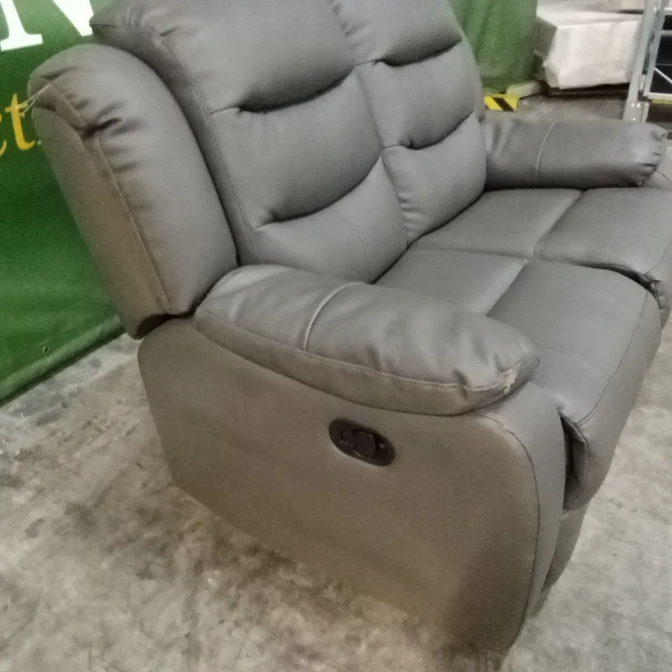 ROTHBURY LUXURY FAUX LEATHER HIGH BACK 2 SEATER MANUAL RECLINER SOFA RRP £629
