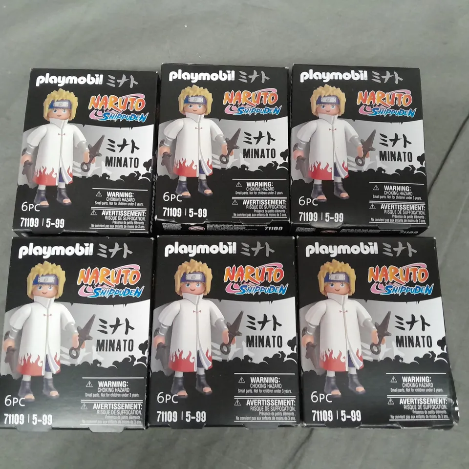 LOT OF 6 BOXED PLAYMOBIL NARUTO SHIPPUDEN MINATO FIGURES