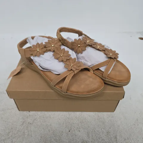 JO & JOE JAIPUR TAN SANDALS – UK 5