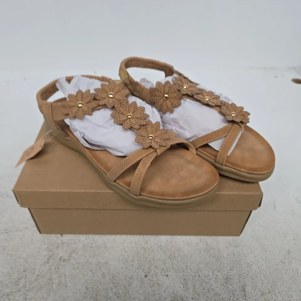 JO & JOE JAIPUR TAN SANDALS – UK 5