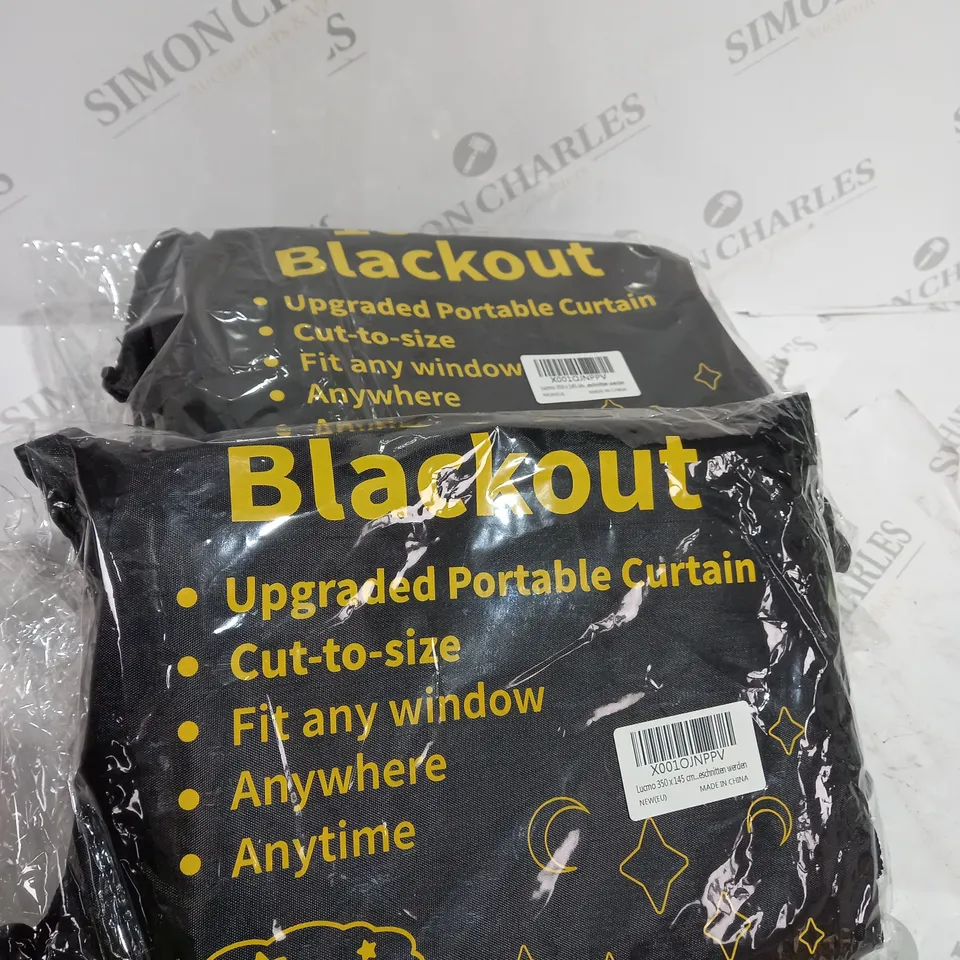 3 X PACKAGED BLACKOUT PORTABLE CURTAIN 