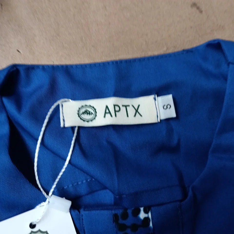 APTX BLUE DRESS WITH EMBROIDERED FRONT – SIZE S