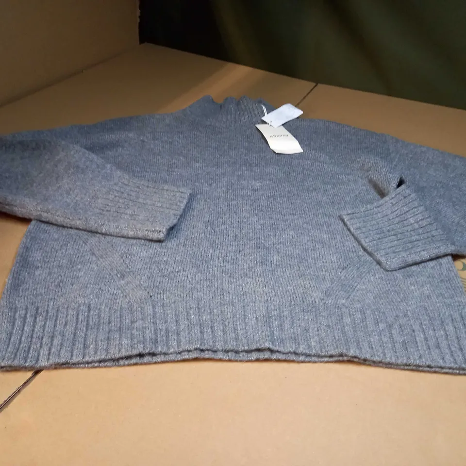 ALBARAY GREY SOFT KNIT TURTLE NECK - SIZE 10
