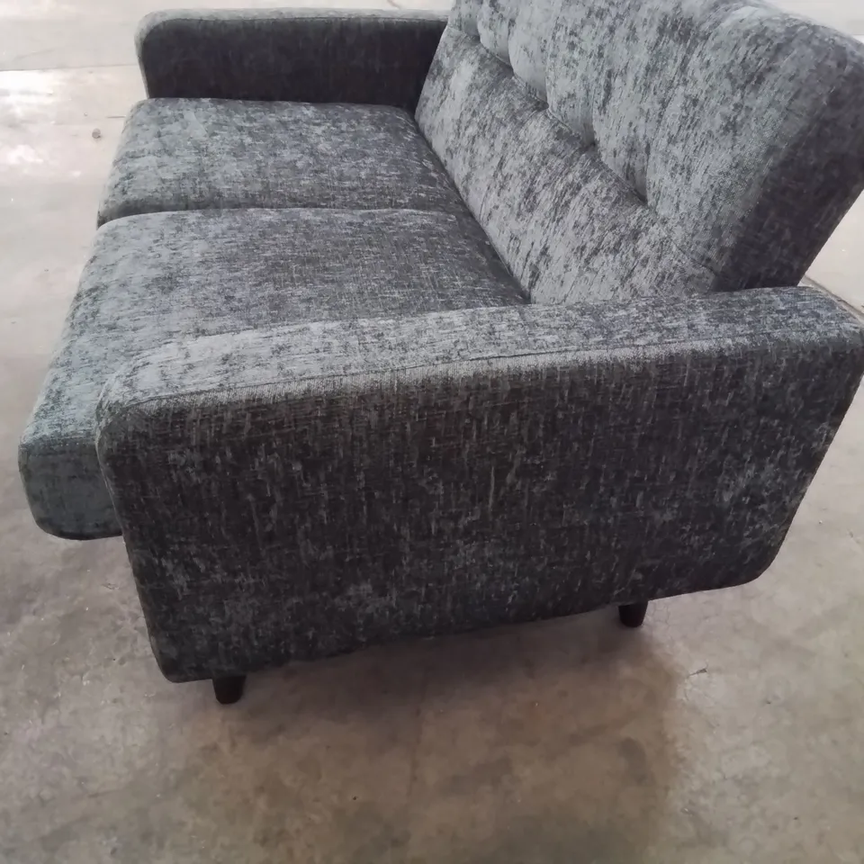 DESIGNER OSLO TWO SEATER SOFA GREY FABRIC 