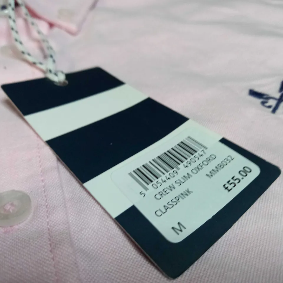CREW CLOTHING COMPANY PINK SLIM SHIRT - MEDIUM